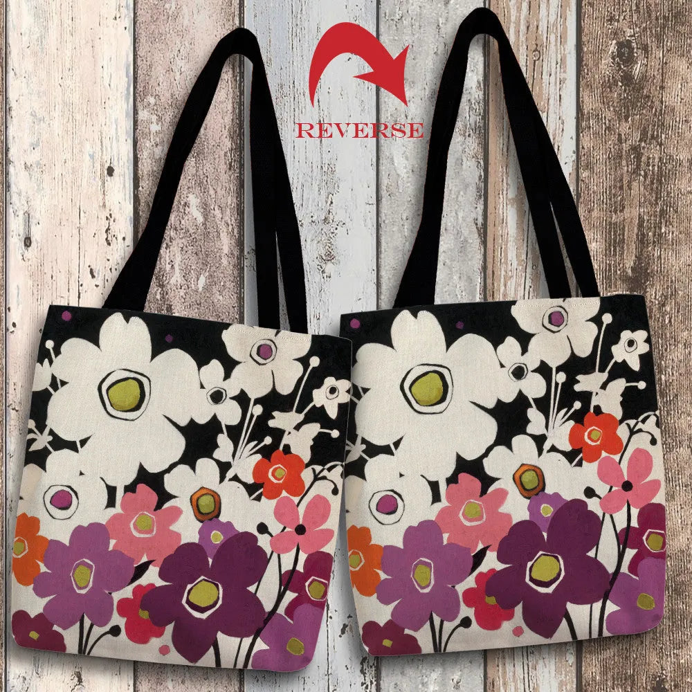 Flower Power II Canvas Tote Bag 