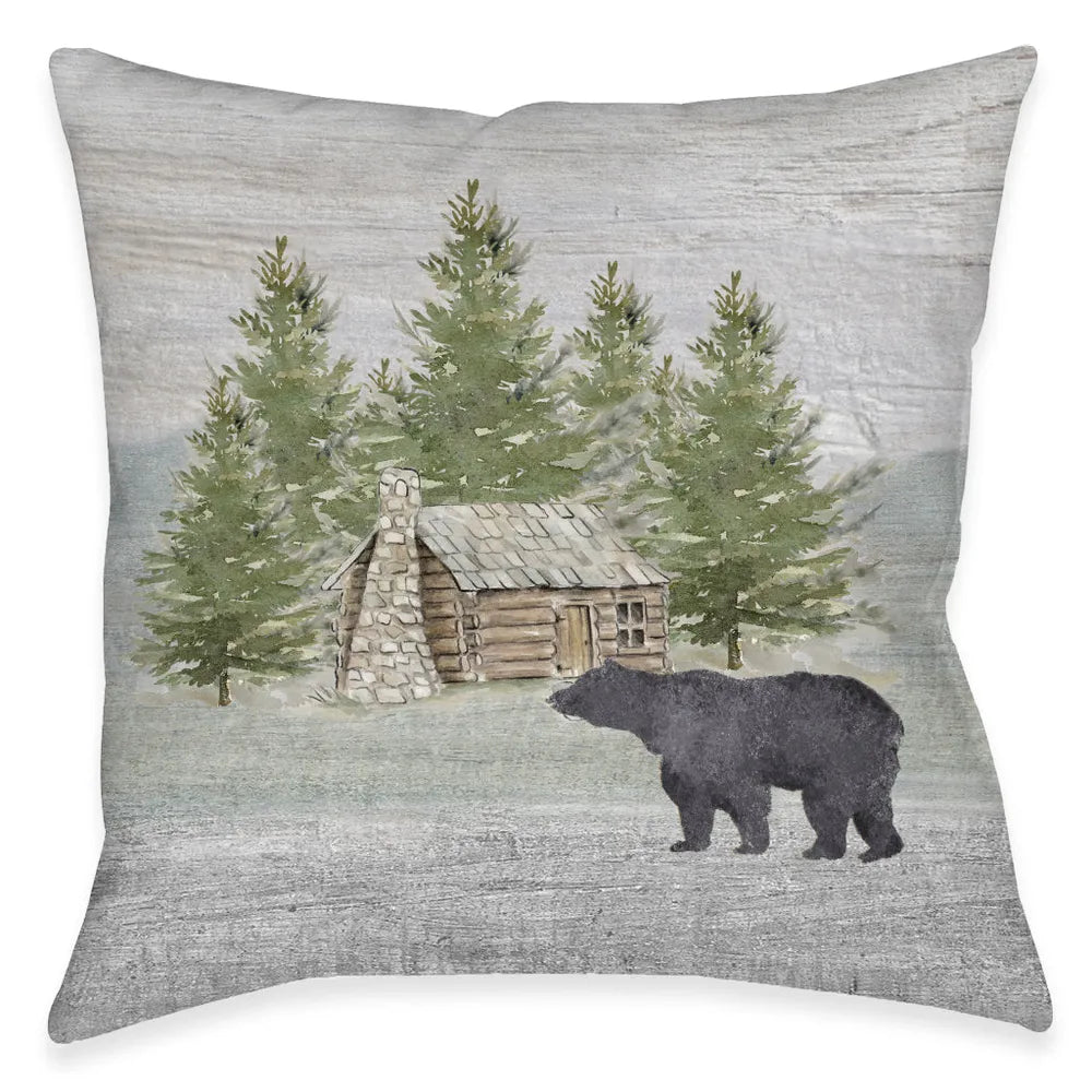 Welcome To The Cabin Outdoor Decorative Pillow