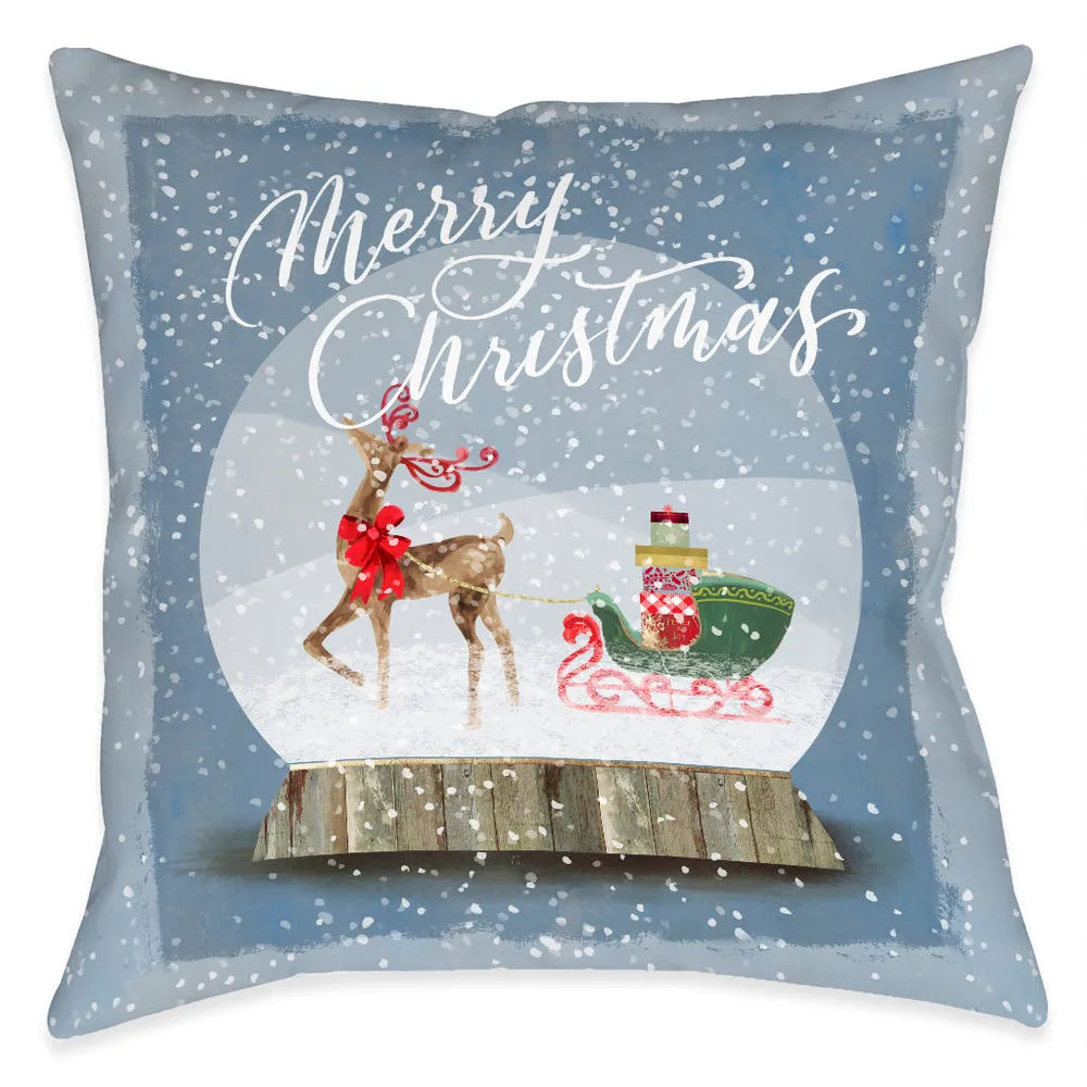 Winter Snow Globe Christmas Indoor Decorative Pillow