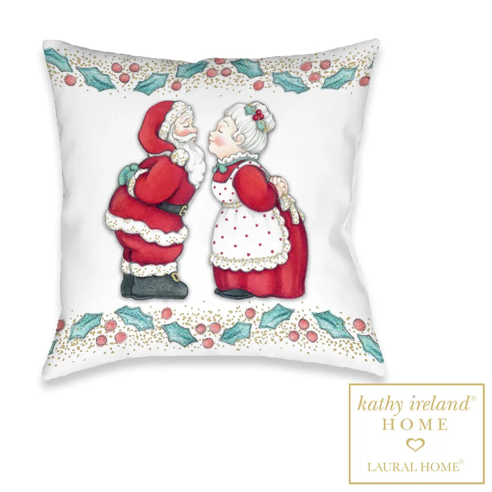 kathy ireland® HOME Once Upon A Christmas Mr and Mrs Clause Indoor Decorative Pillow