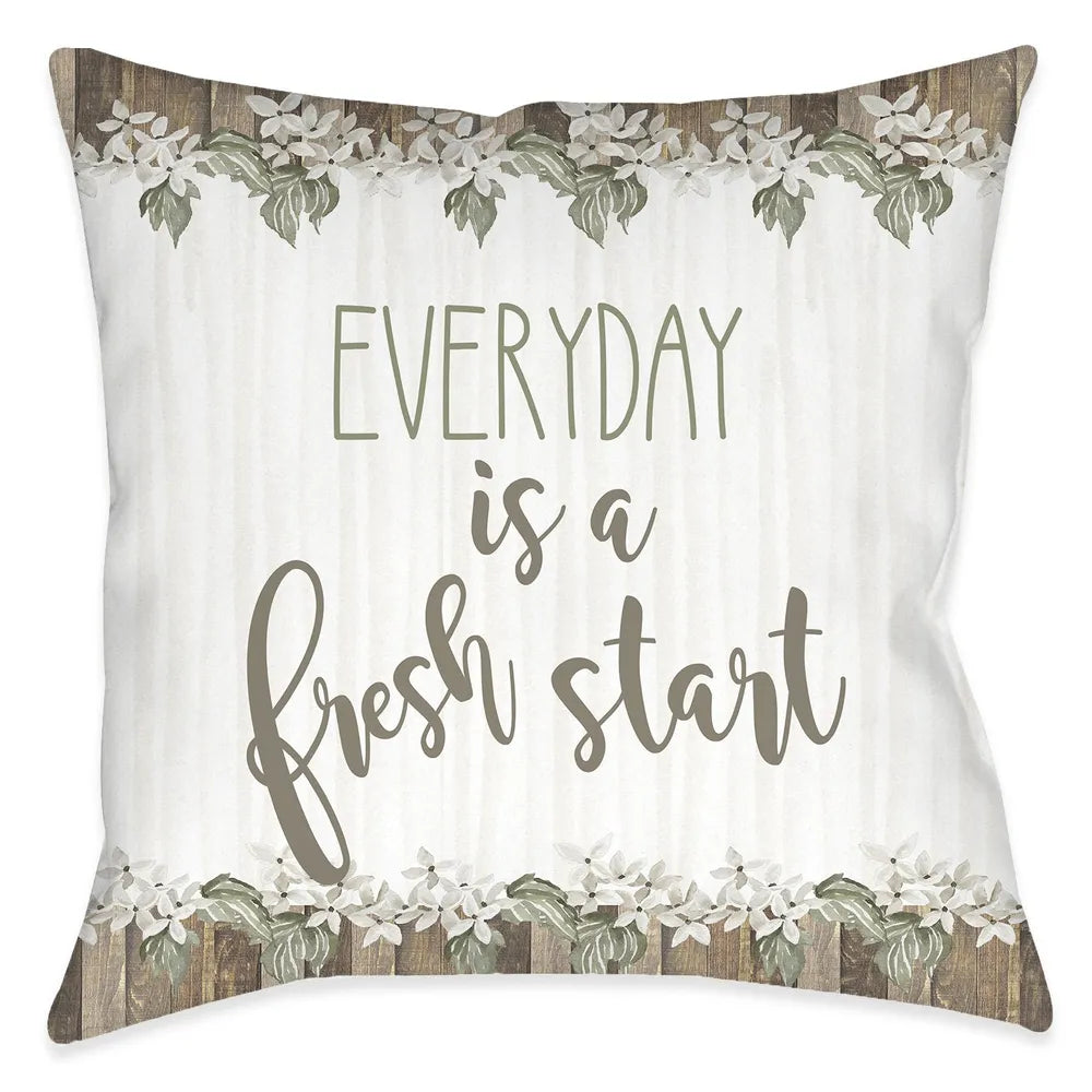 Loving Floral Basket Fresh Start Indoor Decorative Pillow