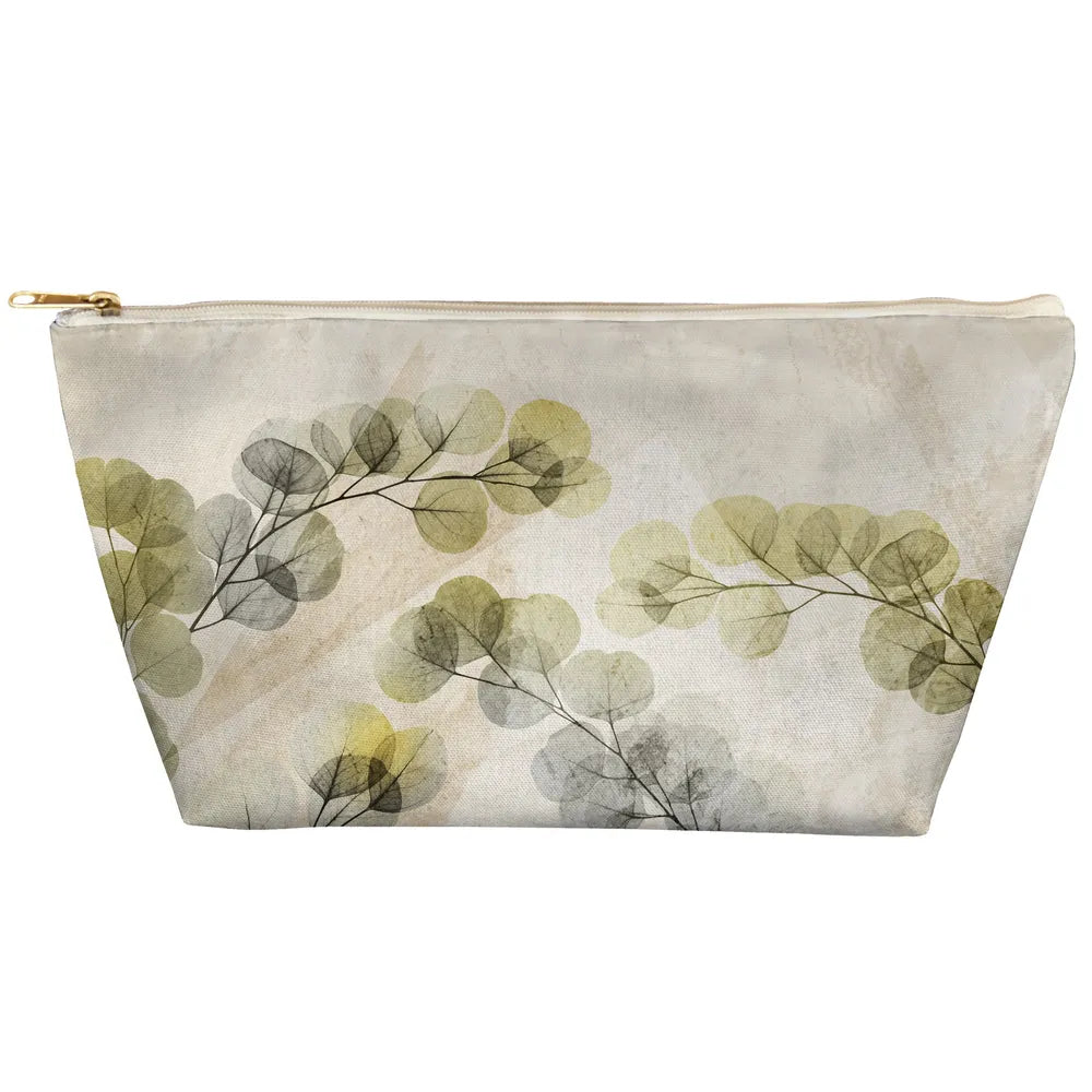 Smoky X-Ray of Eucalyptus Leaves Tapered Accessory Pouch