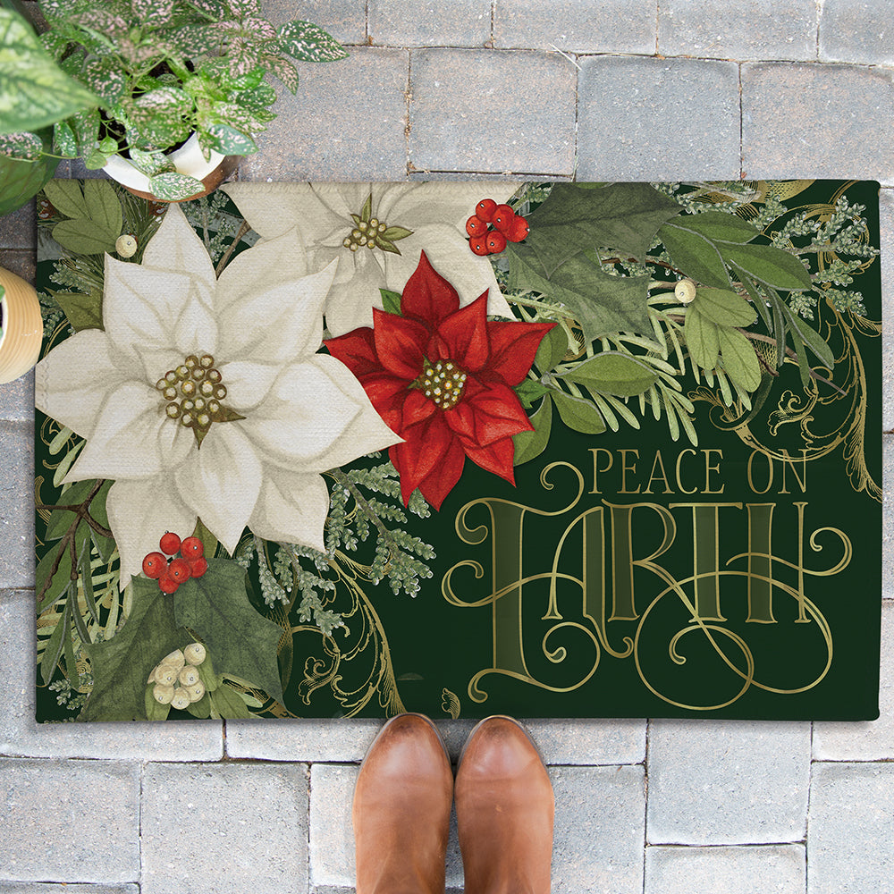 Christmas Elegance Outdoor Doormat