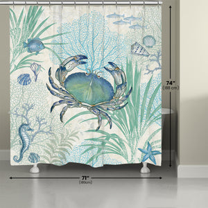 Blue Crab Shower Curtain