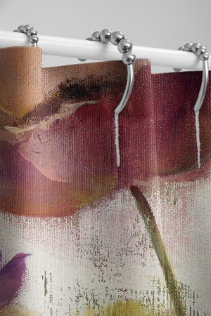 Purple Floral Garden Shower Curtain