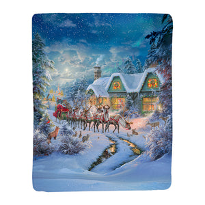 Christmas Magic Sherpa Throw Blanket