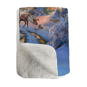 Christmas Magic Sherpa Throw Blanket