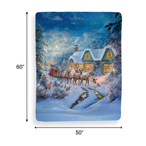 Christmas Magic Sherpa Throw Blanket