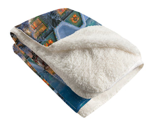 Christmas Magic Sherpa Throw Blanket