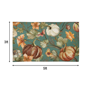 Autumn Vines Dusty Teal Outdoor Doormat