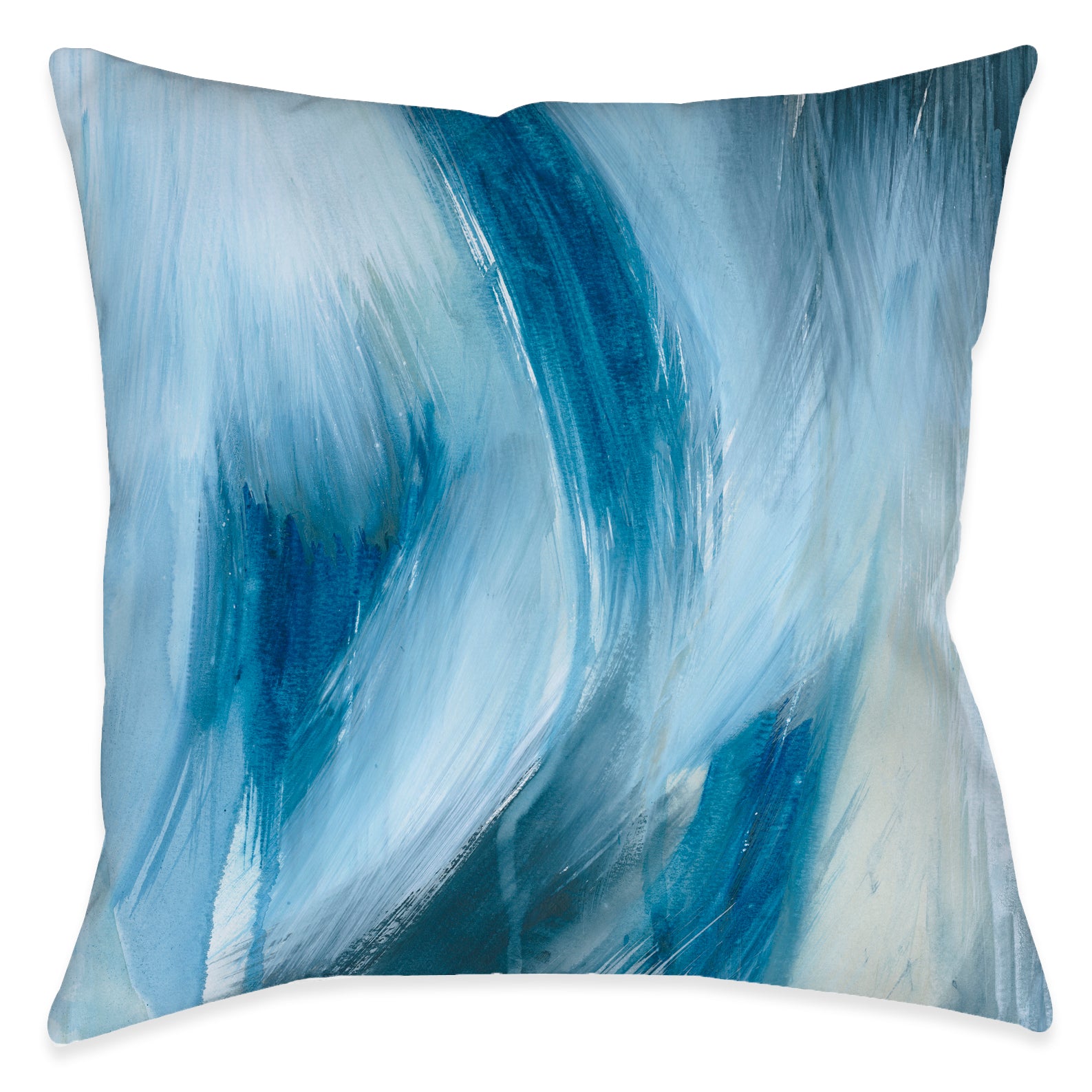 kathy ireland® HOME Abstract Blues I Outdoor Decorative Pillow