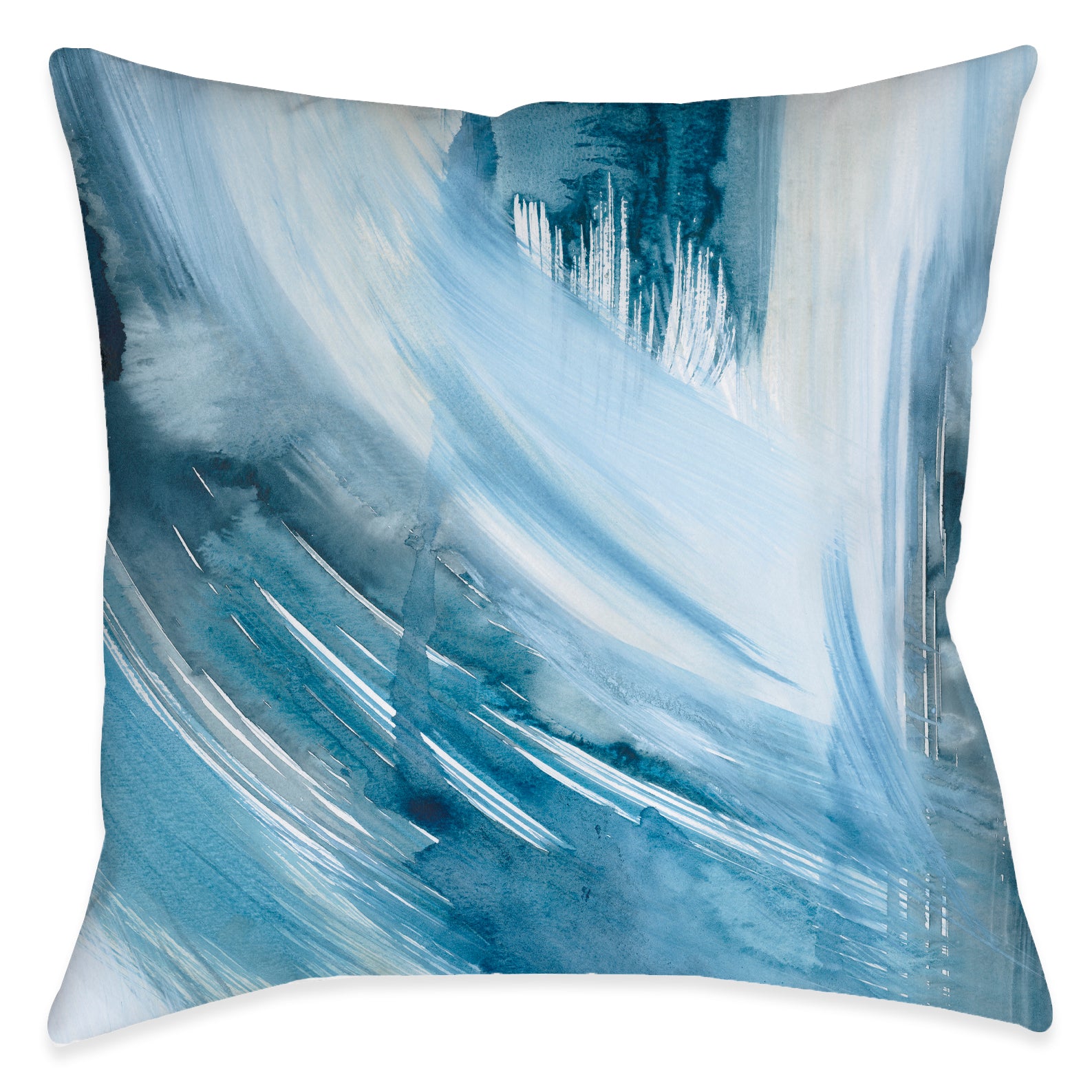 kathy ireland® HOME Abstract Blues II Outdoor Decorative Pillow