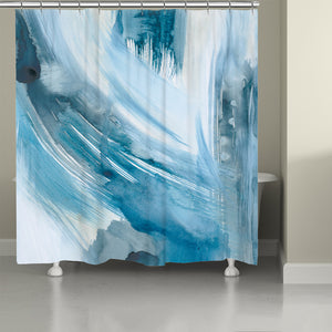 kathy ireland® HOME Abstract Blues ll Shower Curtain