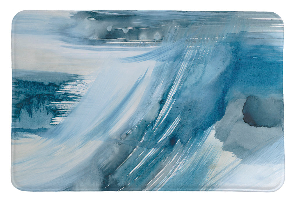 kathy ireland® HOME Abstract Blues ll Memory Foam Rug