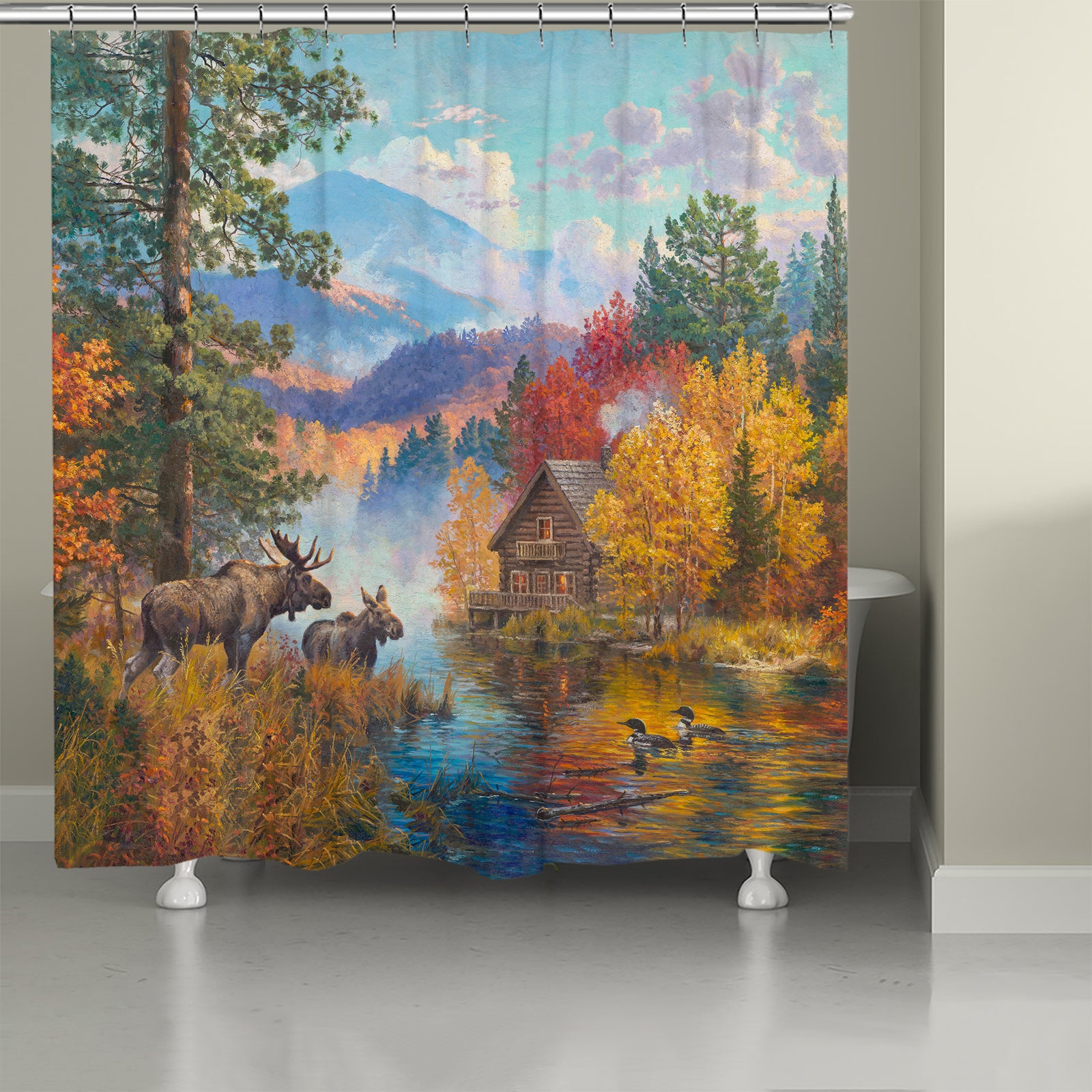 Adirondack Lake Shower Curtain
