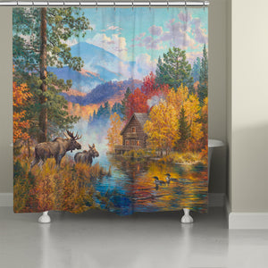 Adirondack Lake Shower Curtain