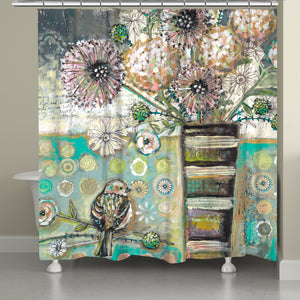 Bird And Bouquet Shower Curtain