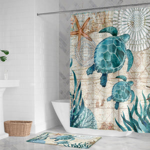 Bay Turtles Shower Curtain