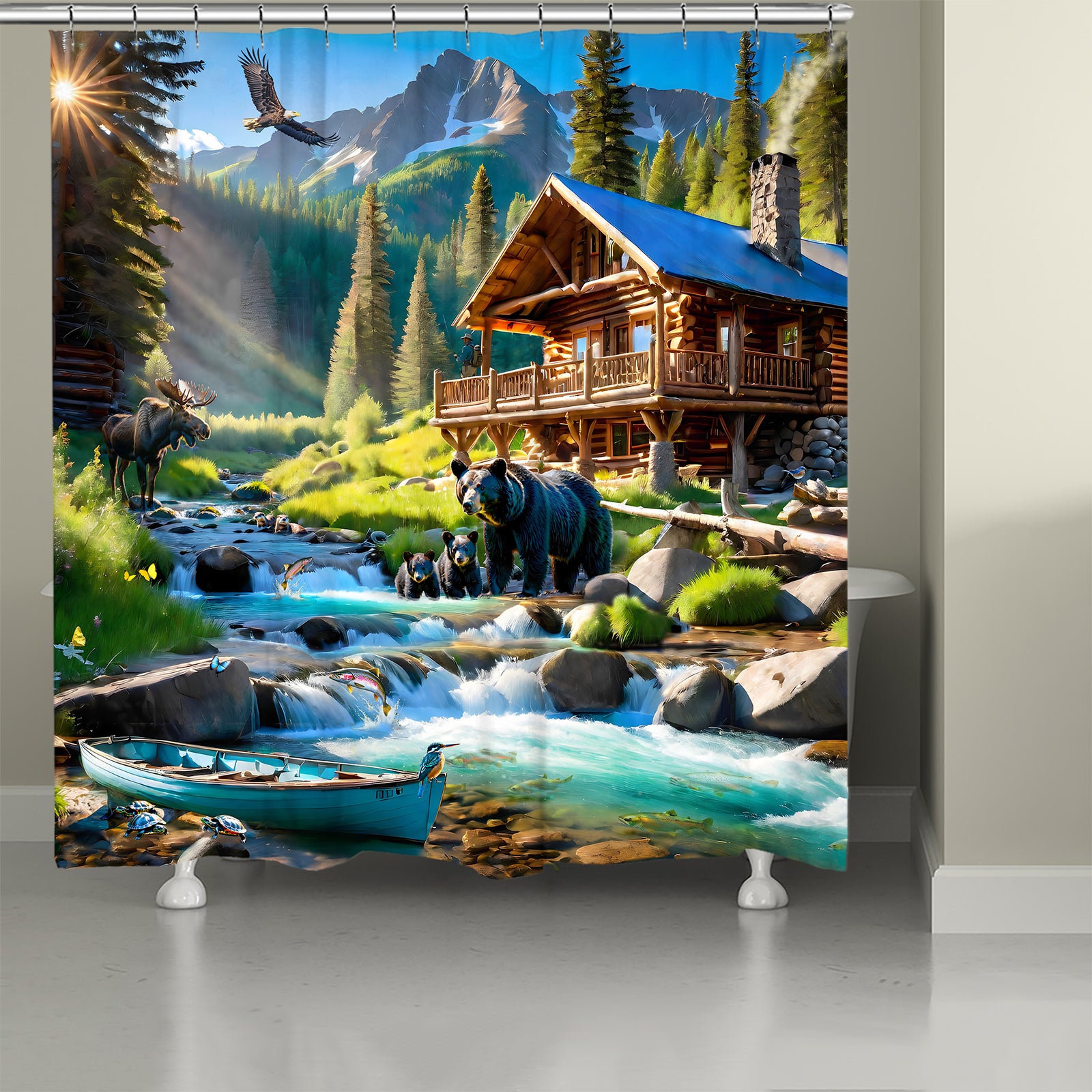 Bear Creek Crossing Shower Curtain