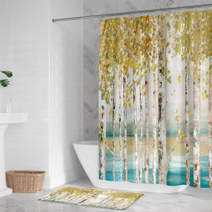 Birches Of Autumn Shower Curtain