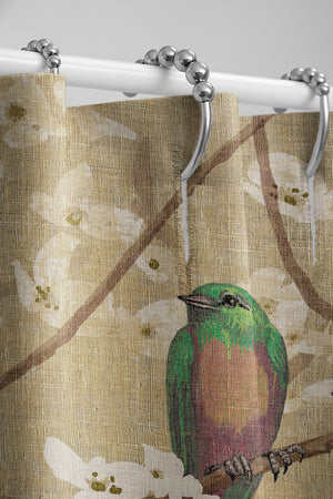 Birds and Blossoms Shower Curtain