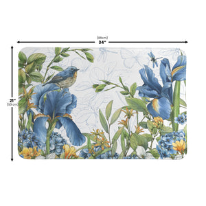 Blue Botanica Memory Foam Rug