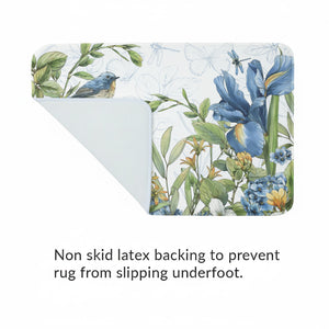 Blue Botanica Memory Foam Rug