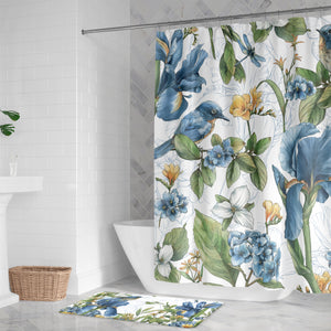 Blue Botanica Shower Curtain