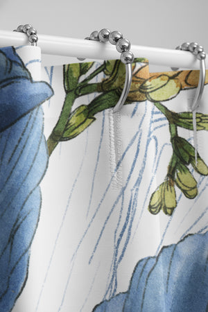 Blue Botanica Shower Curtain