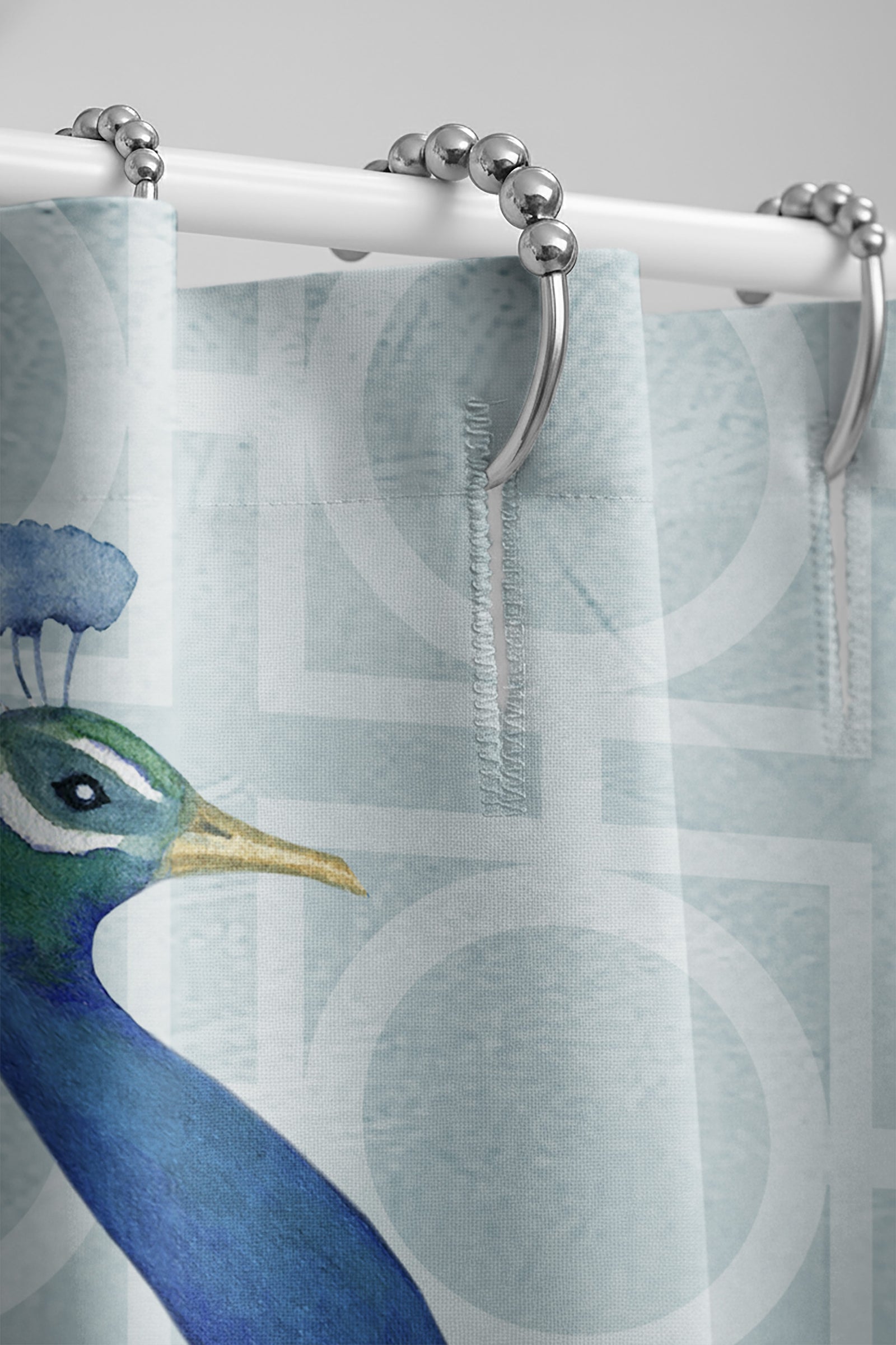 Blue Peacocks Shower Curtain