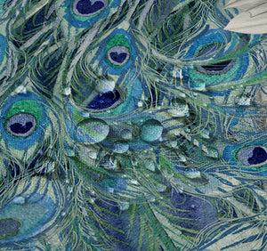Blue Peacocks Shower Curtain