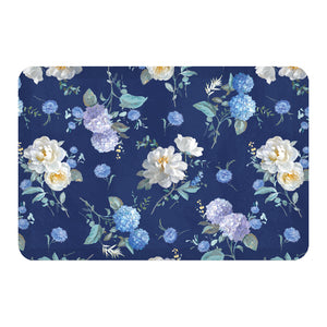 Spring Morning Blooms Blue Anti-Fatigue Kitchen Mat