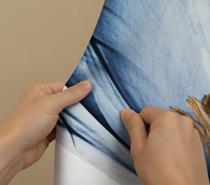Blue Tulip Trio X-Ray Flowers Shower Curtain