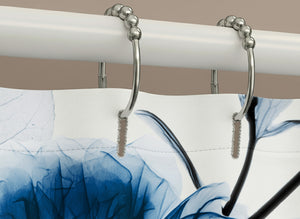 Whispering Blue Botanicals Shower Curtain