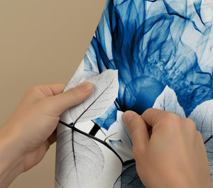 Whispering Blue Botanicals Shower Curtain