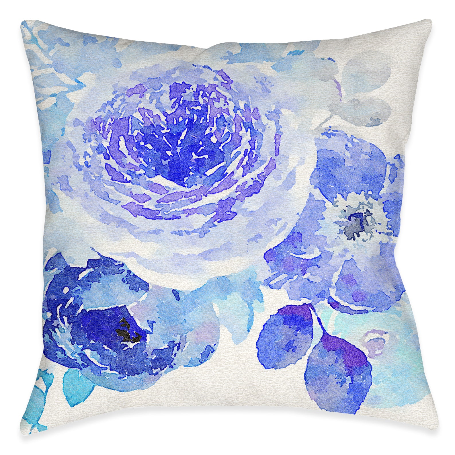 kathy ireland® HOME Blue Delft Bloom Outdoor Decorative Pillow