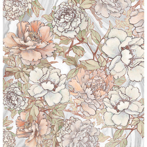 Blushing Pale Pink Peonies Shower Curtain