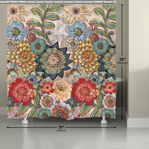 Boho Bouquet Shower Curtain