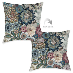 Boho Bouquet Indoor Woven Decorative Pillow