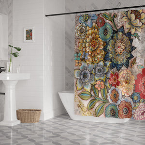 Boho Bouquet Shower Curtain