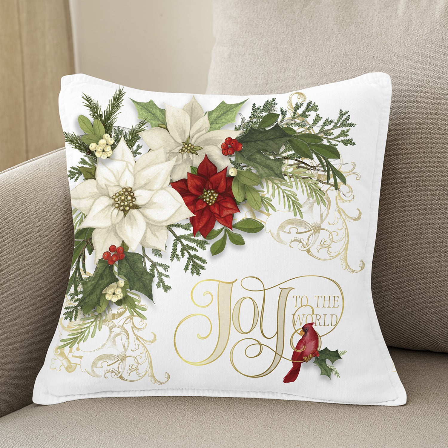 Cardinal Elegance Indoor Decorative Pillow