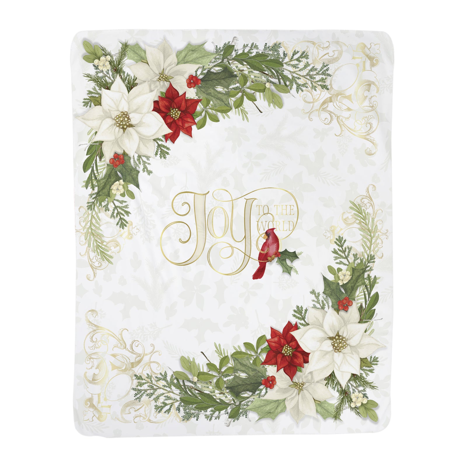 Cardinal Elegance Sherpa Throw Blanket