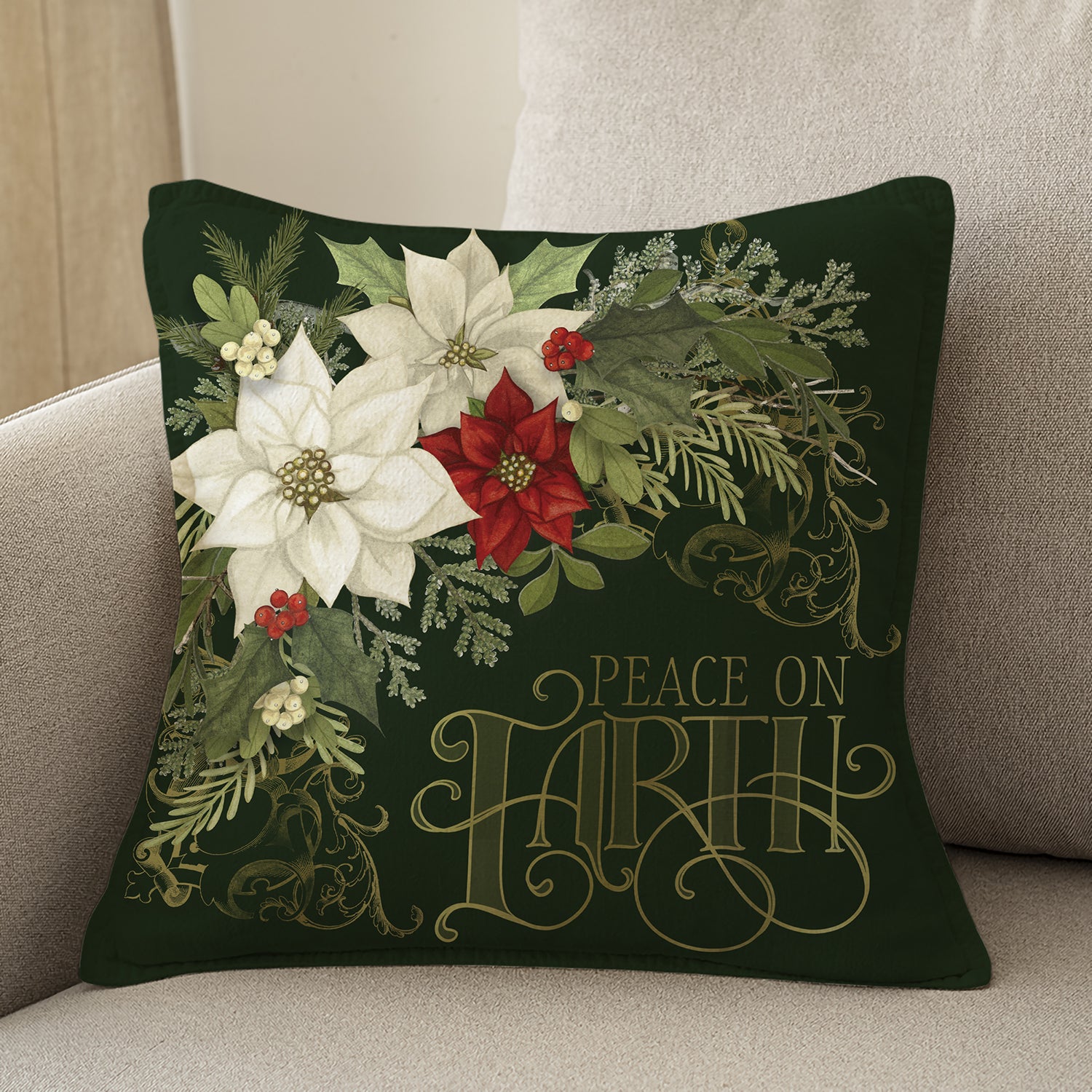 Christmas Elegance Indoor Decorative Pillow