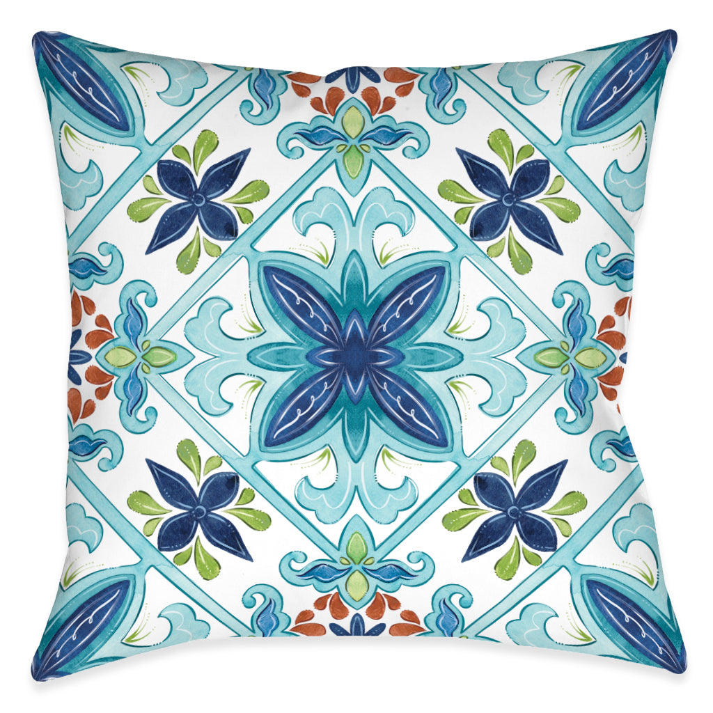 Callisto Tiles Floral Indoor Decorative Pillow Laural Home