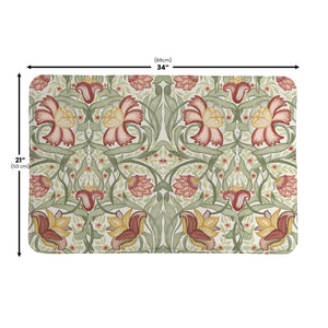 Classic English Floral Memory Foam Rug