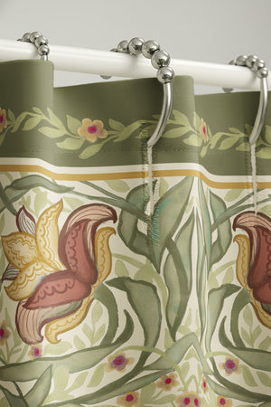 Classic English Floral Shower Curtain