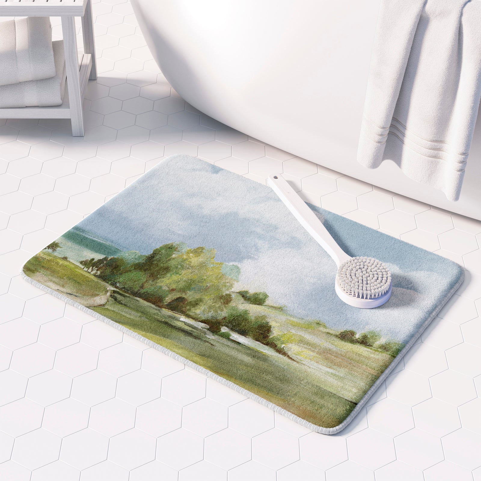 Clouds Over Hills Memory Foam Rug