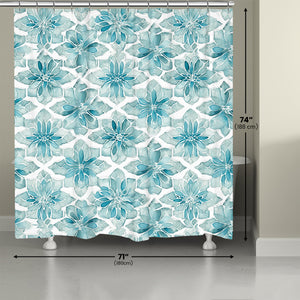 Crackled Glass Shower Curtain