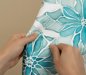 Crackled Glass Shower Curtain