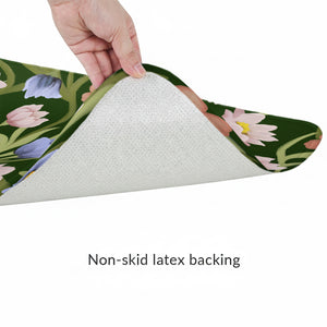 Deep Green Meadow Memory Foam Rug